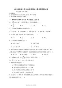 四川省巴中市南江县实验中学 2024-2025 学年八年级上学期 期中数学试题