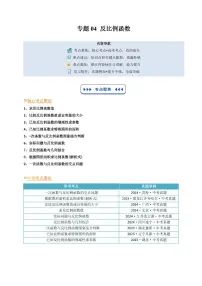2025秋苏科版九年级上册数学期末专项练习 专题04 反比例函数