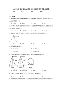 2025年云南省临沧地区中学中考适应性考试数学试题（附答案解析）