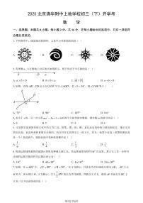 2025北京清华附中上地学校初三（下）开学考数学试卷
