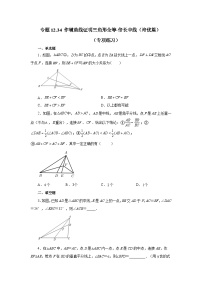 【25年秋季】新人教版八年级数学上册专项讲练专题12.34 作辅助线证明三角形全等-倍长中线（培优篇）（名师详细解析）