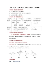 【25年秋季】新人教版八年级数学上册专项讲练专题12.38 《全等三角形》全章复习与巩固（知识讲解）