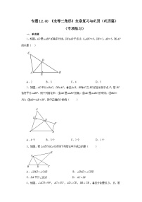 【25年秋季】新人教版八年级数学上册专项讲练专题12.40 《全等三角形》全章复习与巩固（巩固篇）（名师详细解析）