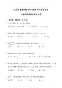 2024-2025学年哈尔滨市德强中学八年级（上）开学数学试卷及答案