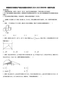 新疆维吾尔新疆生产建设兵团图木舒克市2024-2025学年中考一模数学试题含解析