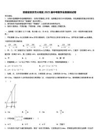 安徽省安庆市大观区2025届中考数学全真模拟试卷含解析