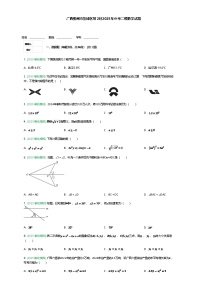 广西柳州市鱼峰区等2地2025九年级下年中考二模数学试题（含答案解析）