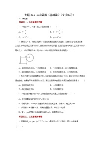 初中数学人教版（2024）九年级上册二次函数练习题