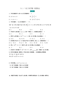 初中数学人教版（2024）九年级上册一元二次方程精练