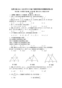 北师大版2024—2025学年八年级下册数学期末考试模拟试卷A卷