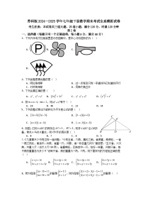 苏科版2024—2025学年七年级下册数学期末考试全真模拟试卷