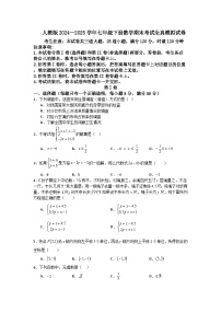 人教版2024—2025学年七年级下册数学期末考试全真模拟试卷