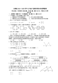 人教版2024—2025学年七年级下册数学期末考试押题卷
