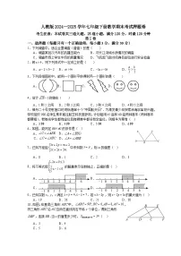 人教版2024—2025学年七年级下册数学期末考试押题卷