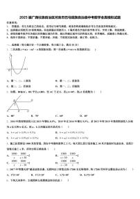 2025届广西壮族自治区河池市巴马瑶族自治县中考数学全真模拟试题含解析