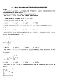 2025届甘肃省甘南藏族自治州夏河县中考数学模拟预测试卷含解析