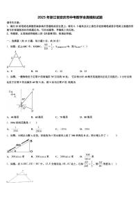 2025年浙江省安庆市中考数学全真模拟试题含解析