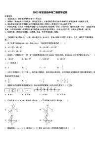 2025年安溪县中考二模数学试题含解析