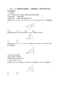 人教版（2024）八年级上册（2024）13.2 与三角形有关的线段一课一练
