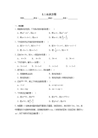 七年级上册（2024）认识方程综合训练题