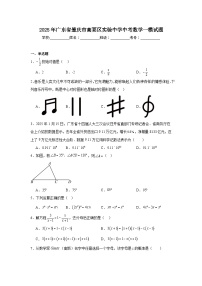 2025年广东省肇庆市高要区实验中学中考数学一模试题（附答案解析）