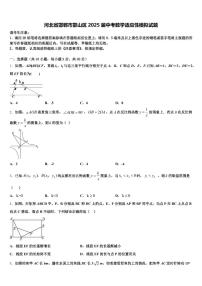 河北省邯郸市邯山区2025届中考数学适应性模拟试题含解析