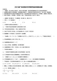 2025届广东省茂名市中考数学适应性模拟试题含解析