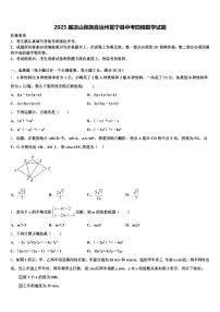 2025届凉山彝族自治州冕宁县中考四模数学试题含解析