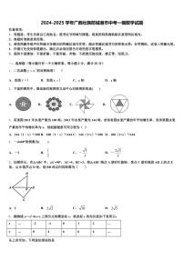 2024-2025学年广西壮族防城港市中考一模数学试题含解析