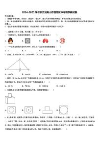 2024-2025学年浙江省舟山市普陀区中考数学模试卷含解析