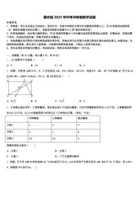 肇州县2025年中考冲刺卷数学试题含解析