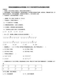 青海省海南藏族自治州贵德县2025年初中数学毕业考试模拟冲刺卷含解析