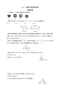 初中数学人教版（2024）八年级上册（2024）14.1 全等三角形及其性质优秀课堂检测