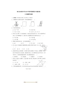 2024～2025学年四川省巴中市南江县实验中学八年级上入学数学试卷(无答案)