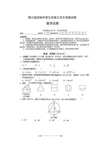 2024～2025学年四川省巴中市南江县实验中学九年级下3月月考数学试卷(无答案)