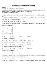 2025年湖南省长沙市芙蓉区中考联考数学试题含解析