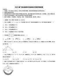 2025届广西壮族柳州市鱼峰区中考数学模试卷含解析