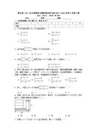 数学八年级上册（2024）2 二元一次方程组的解法单元测试随堂练习题