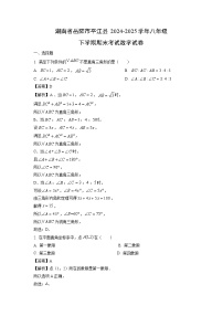 湖南省岳阳市平江县2024-2025学年八年级下学期期末考试 数学试题（解析版）
