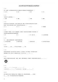 2024年北京市海淀区初一上学期分班考数学试卷BY（有答案解析）