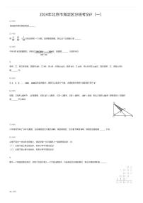 2024年北京市海淀区初一上学期分班考数学试卷SSF（一）（有答案解析）