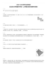 2024~2025学年北京海淀区北京大学附属中学初一上学期分班考试数学试卷3（有答案解析）