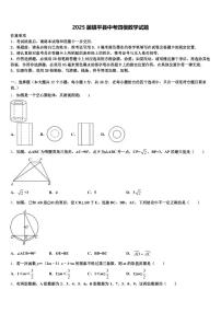 2025届镇平县中考四模数学试题含解析