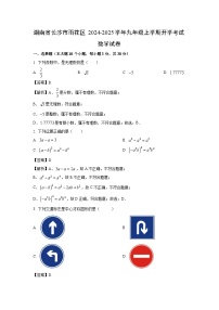湖南省长沙市雨花区2024-2025学年九年级上学期开学考数学试题（解析版）