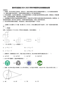 衢州市龙游县2024-2025学年中考数学对点突破模拟试卷含解析