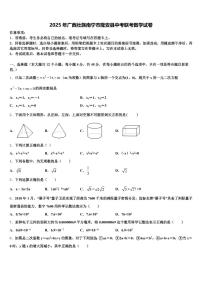 2025年广西壮族南宁市隆安县中考联考数学试卷含解析