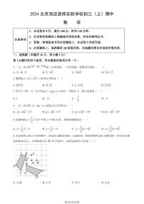 2024北京海淀进修实验学校初三（上）期中数学试卷   有答案