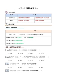 2023年九年级数学上册《一元一次方程的解法一》知识考点练习（含答案）