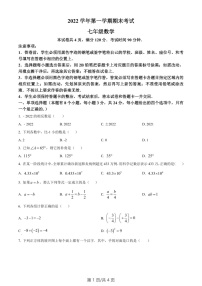 广东省广州市天河区2022-2023学年七年级上学期数学期末试卷（含答案）