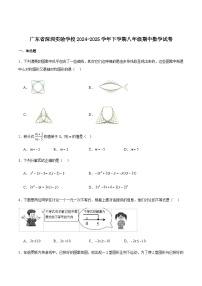 深圳实验学校2024-2025学年八年级下学期期中考试数学试卷（含解析）